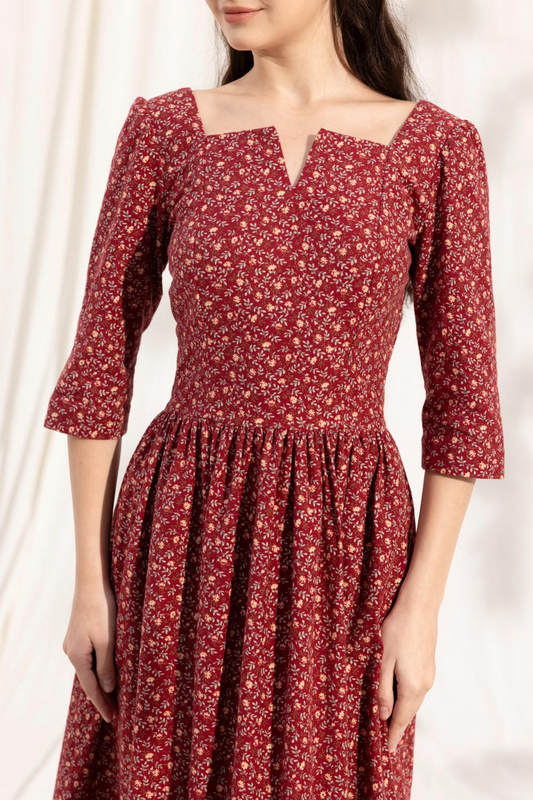 YasmDressArt Floral Cotton Dress – Bohemian Style for Summer, Beach & Holiday Outfits