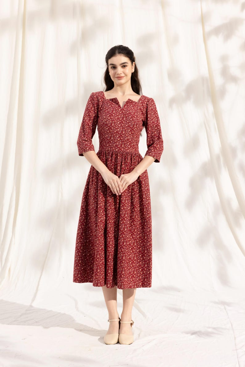 YasmDressArt Floral Cotton Dress – Bohemian Style for Summer, Beach & Holiday Outfits