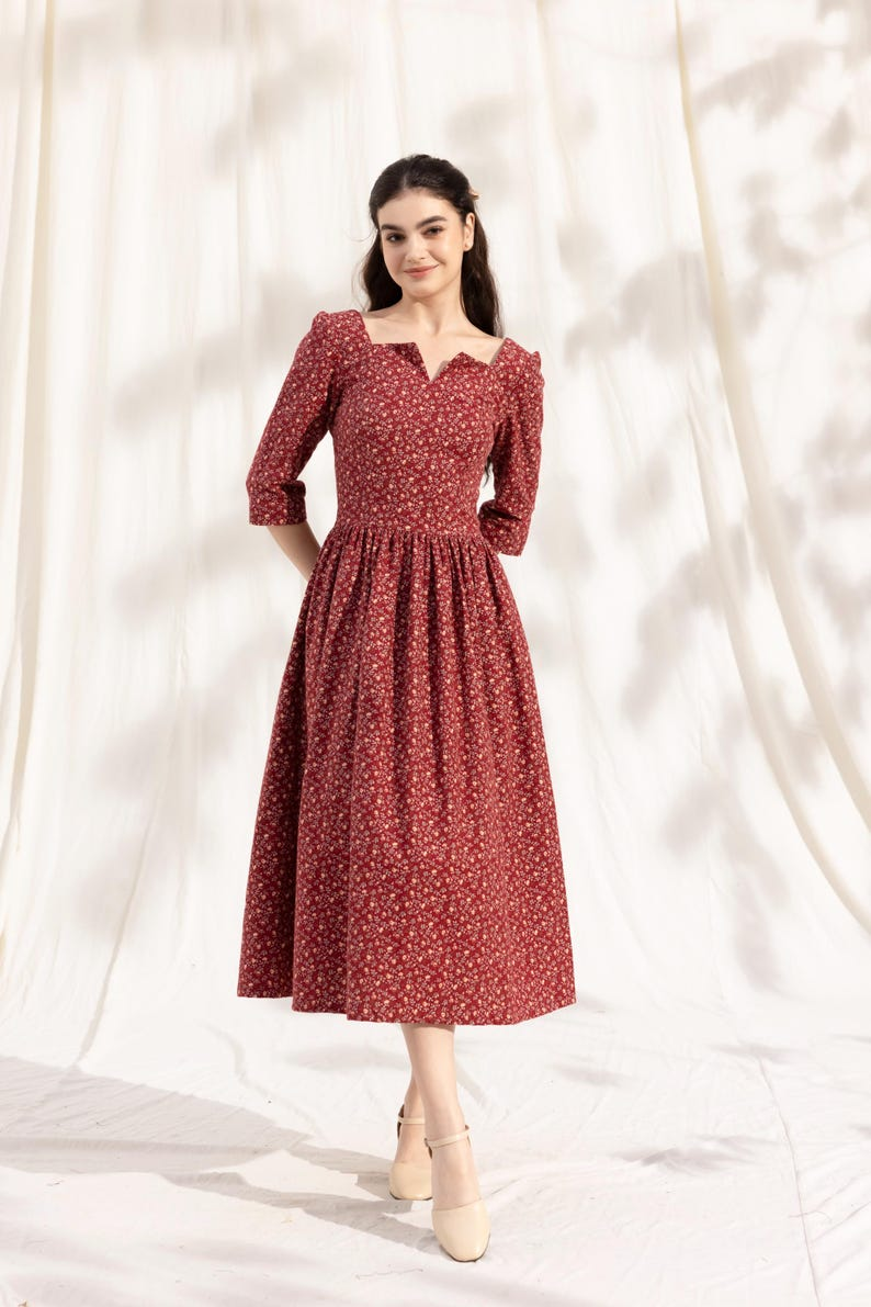 YasmDressArt Floral Cotton Dress – Bohemian Style for Summer, Beach & Holiday Outfits